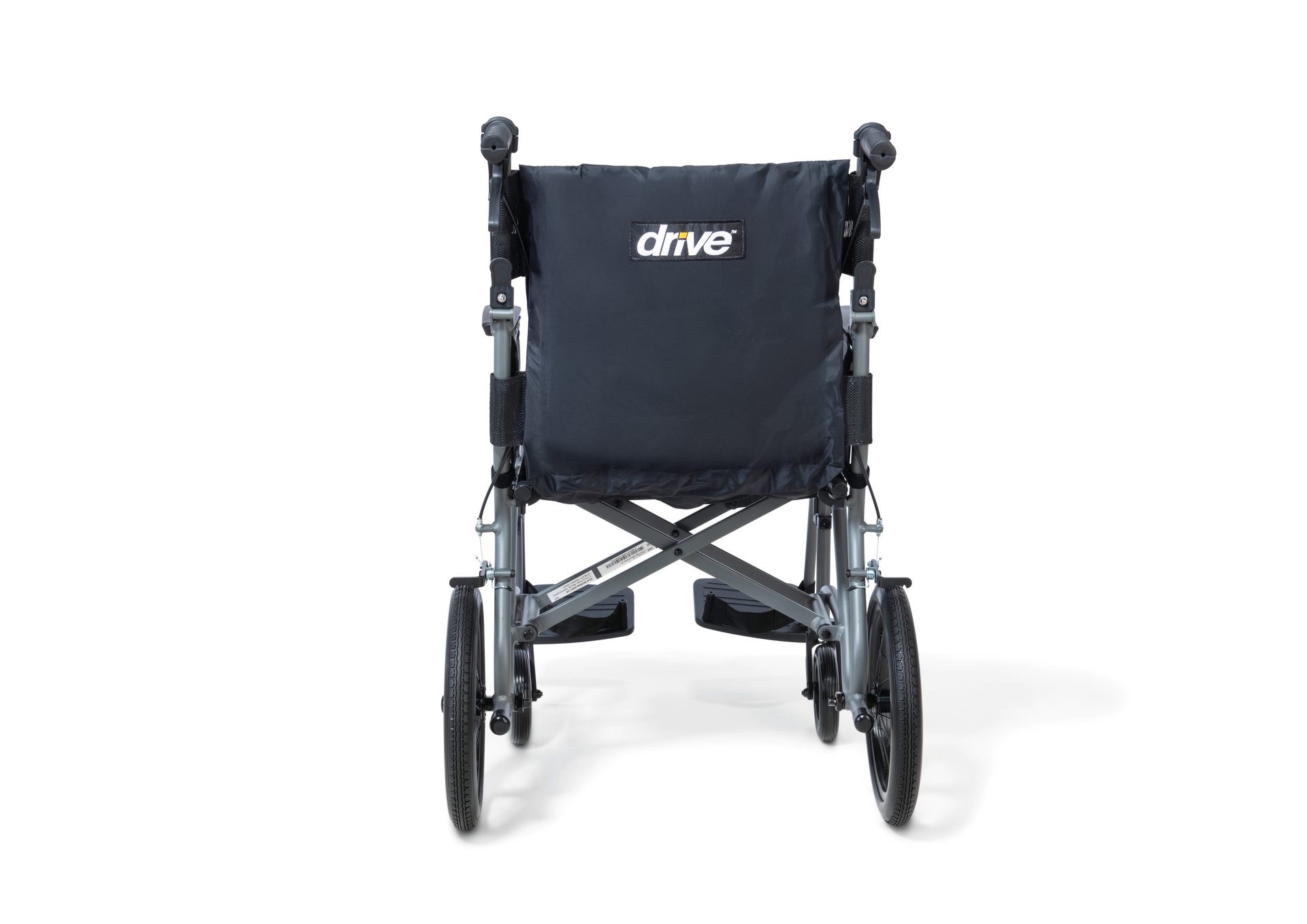 Drive AeroMg transit wheelchair, angled view
