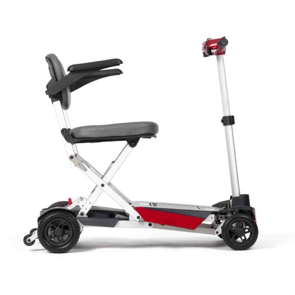 Drive Manual Fold Plus folding mobility scooter in red, additional view